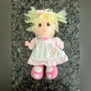 Vintage Precious Moments Wendy soft plush doll Adorable Pink and White Doll